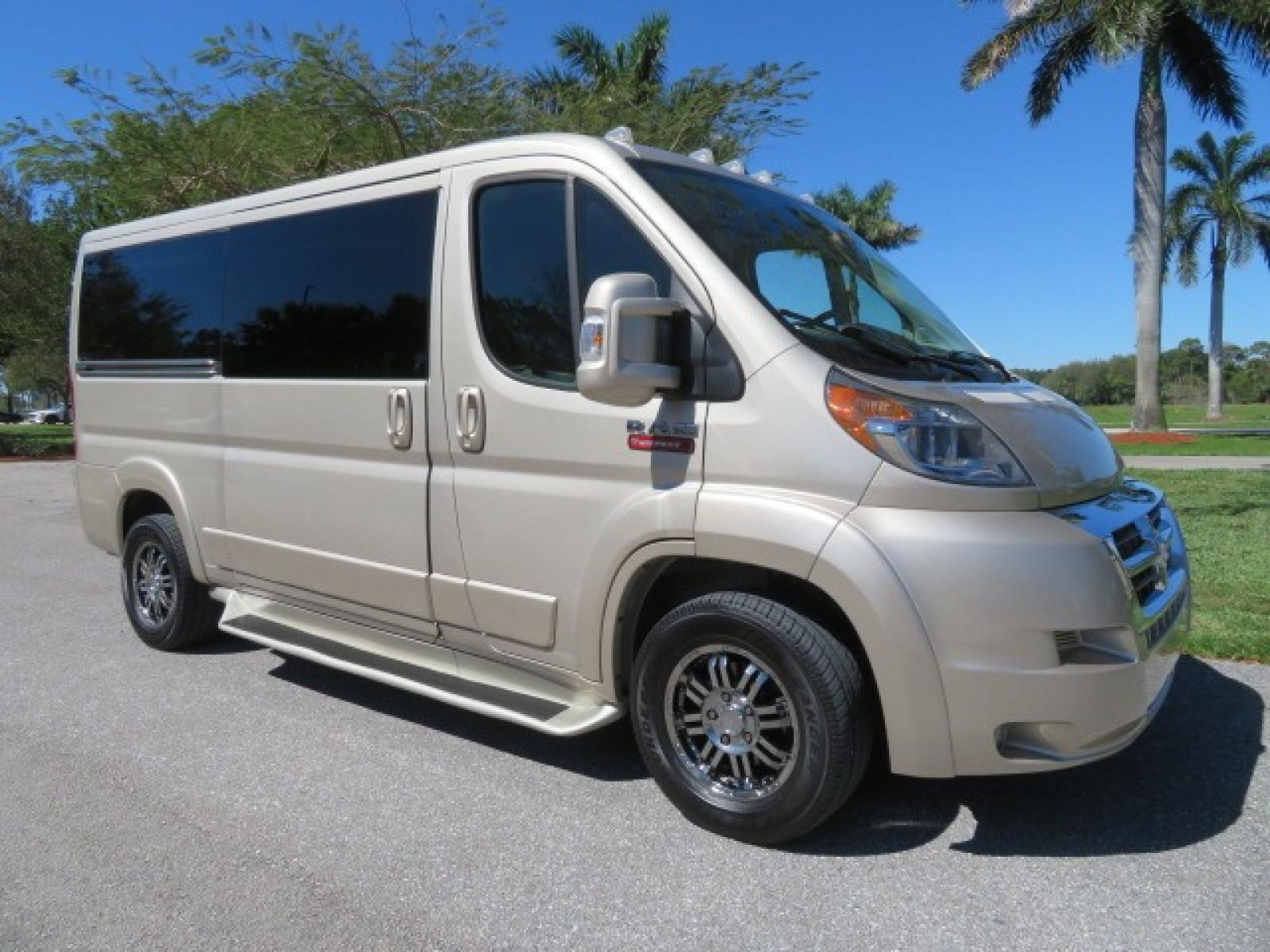2016 Gold /Tan and Black Leather RAM Promaster (3C6TRVAG5GE) , located at 4301 Oak Circle #19, Boca Raton, FL, 33431, (954) 561-2499, 26.388861, -80.084038 - You are looking at a Gorgeous 2016 Ram Promaster Tempest X Handicap Wheelchair Conversion Van with 30K Original Miles, Lowered Floor, Dual Side Entry Doors, Power Passenger Side Entry Door, 750lb Braunability Wheelchair Lift, 4 Passenger Rear Power Bench Seat/Bed, Navigation, Rear Entertainment, Sur - Photo #9